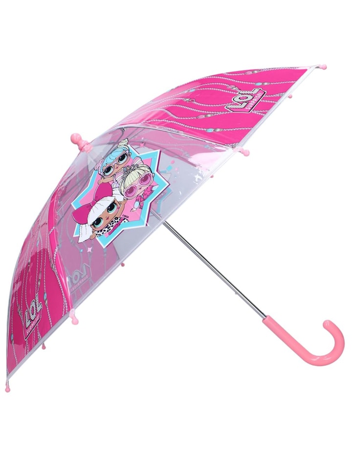 L.O.L. Surprise Stockschirm rosa & transparent | L.O.L. Surprise | Kinder Regenschirm günstig kaufen onesize