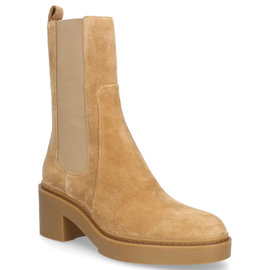 Santoni - Chelsea Boots 59783 Veloursleder - beige