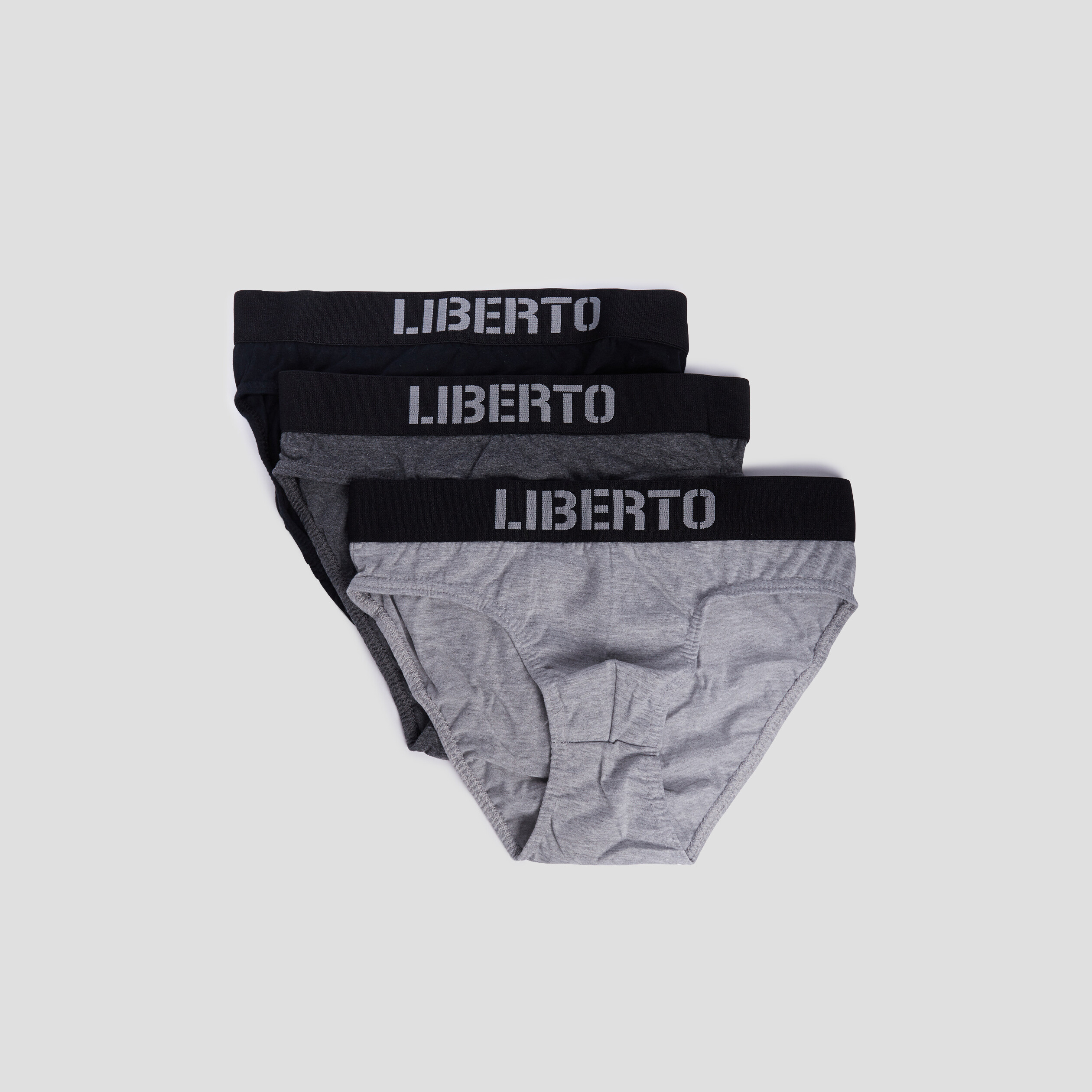 Lot 3 slips Liberto gris homme | La Halle