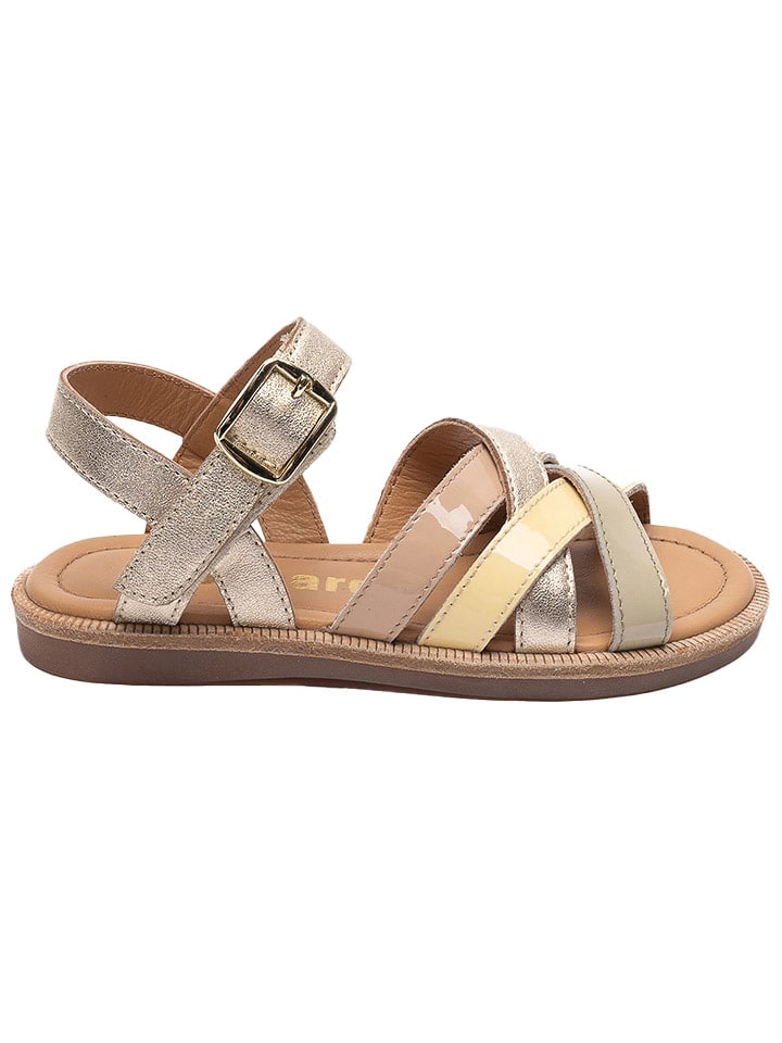 bisgaard Leder-Sandalen in Gold günstig kaufen