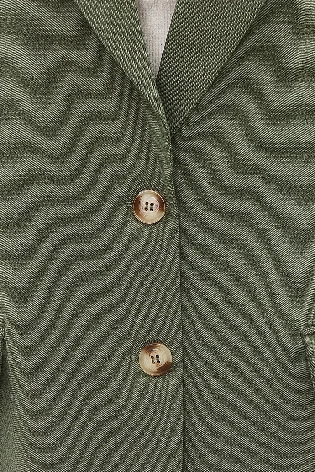 Trendyol Collection  Mintfarbene, regelmäßig gefütterte, gewebte Blazerjacke TWOAW23BC00132