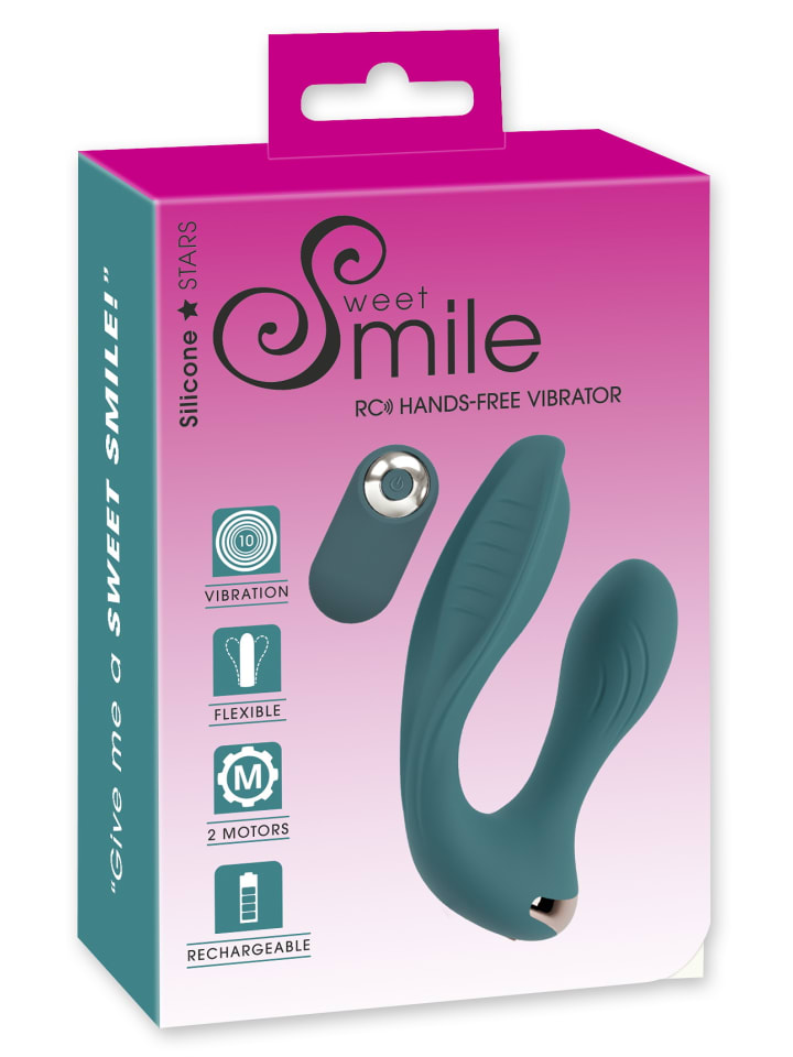 Sweet Smile Vibrator RC Hands-free Vibrator in türkis günstig kaufen 10,8 cm