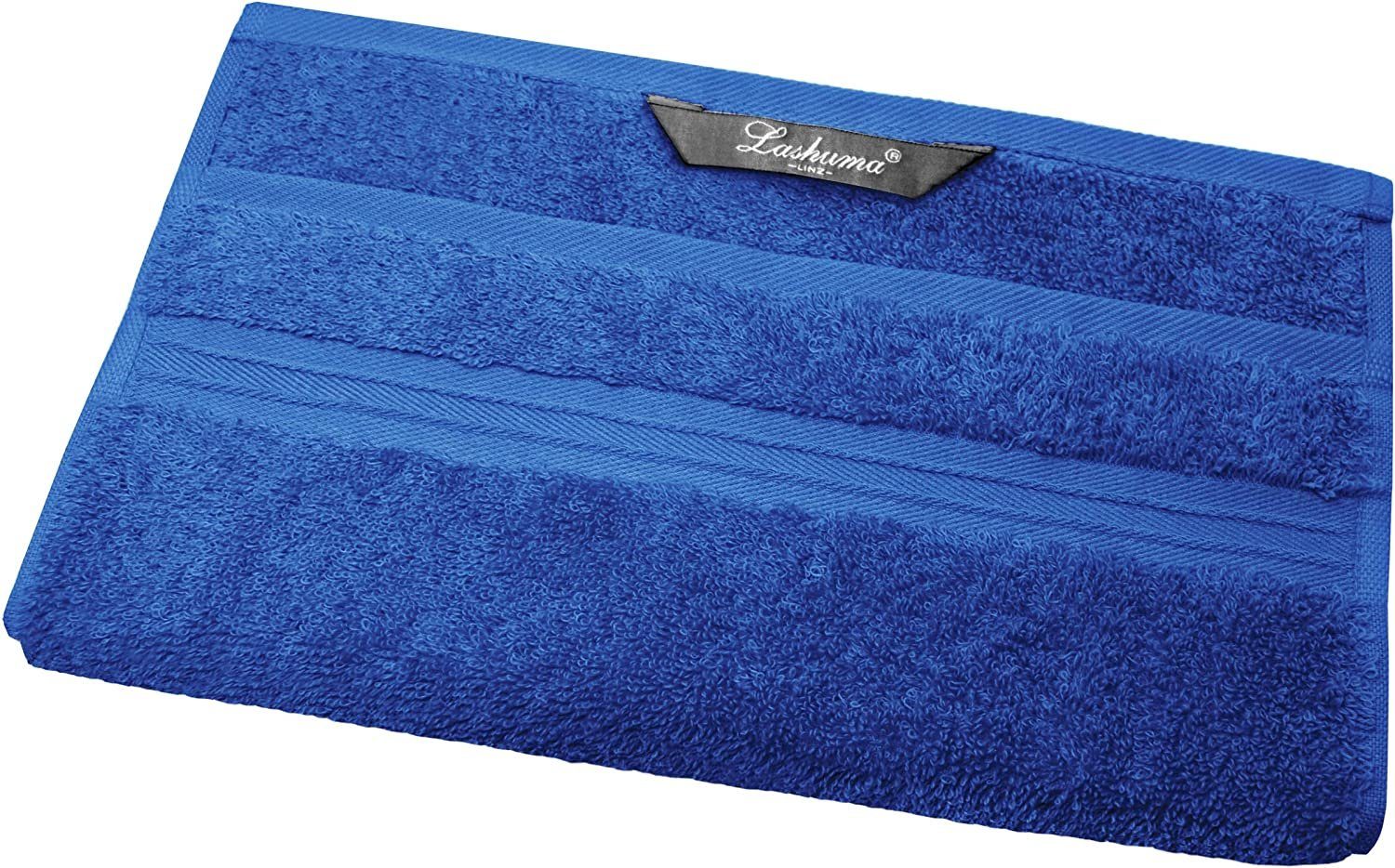 Lashuma Seiftuch Linz (Set, 6-tlg), Frottee Handtuchset blau 30x30 cm