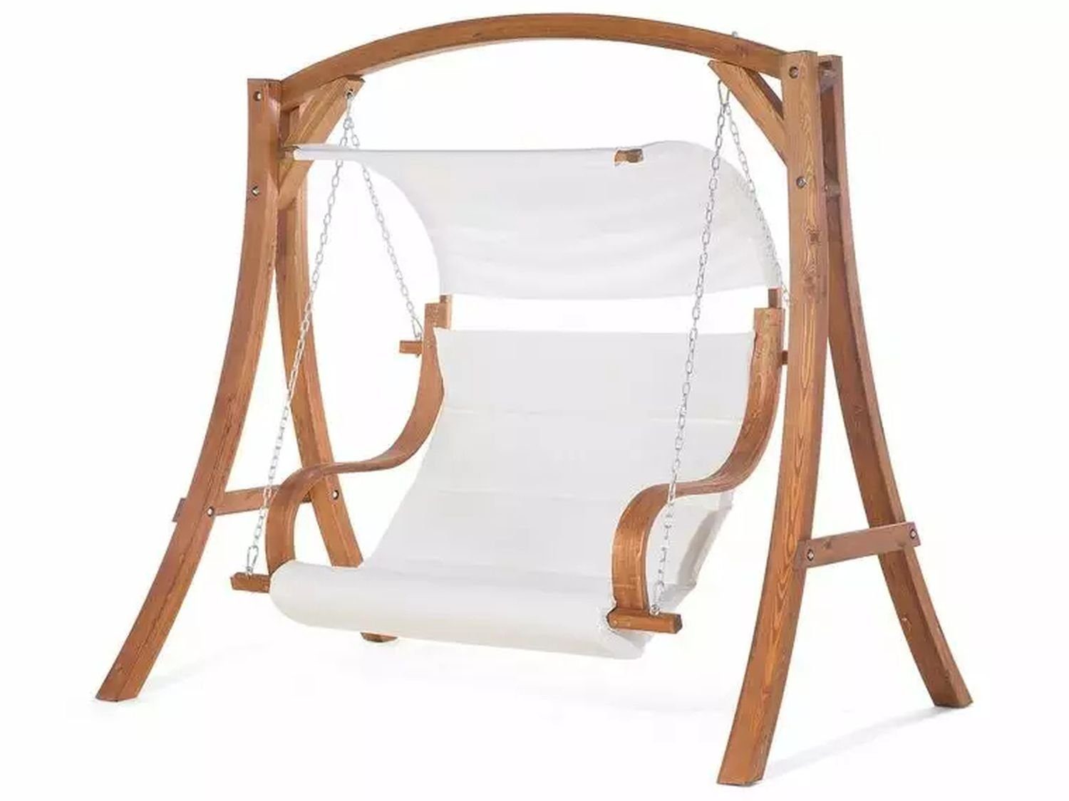 PureHaven Hollywoodschaukel Cabrera für 3 Personen 195x105x192 cm aus Lärchenholz, 3-Sitzer