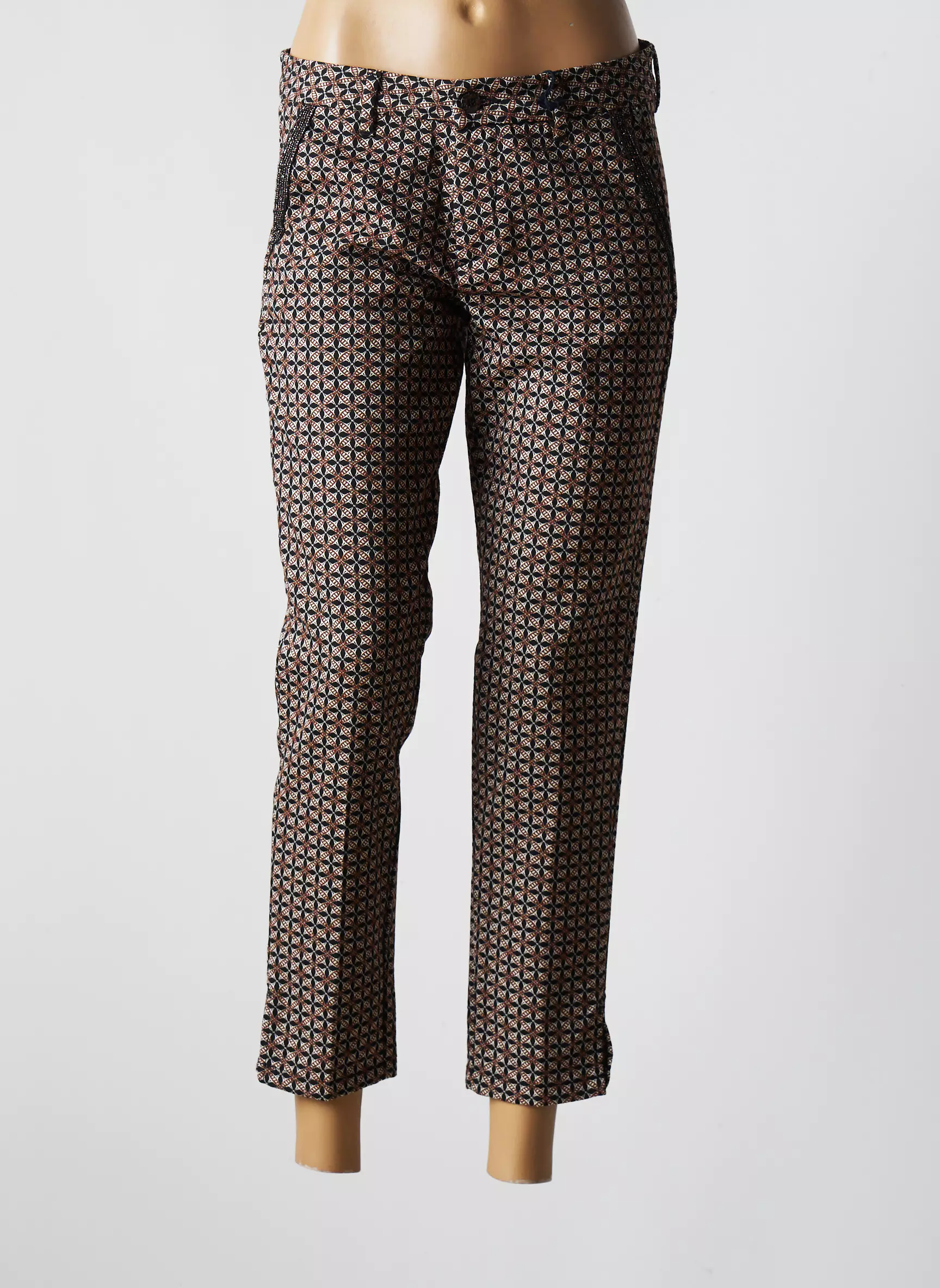 Freeman T Porter Pantalon7 8 Femme couleur marron