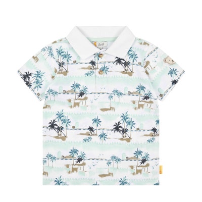 Poloshirt kurzarm, weiß für Jungs