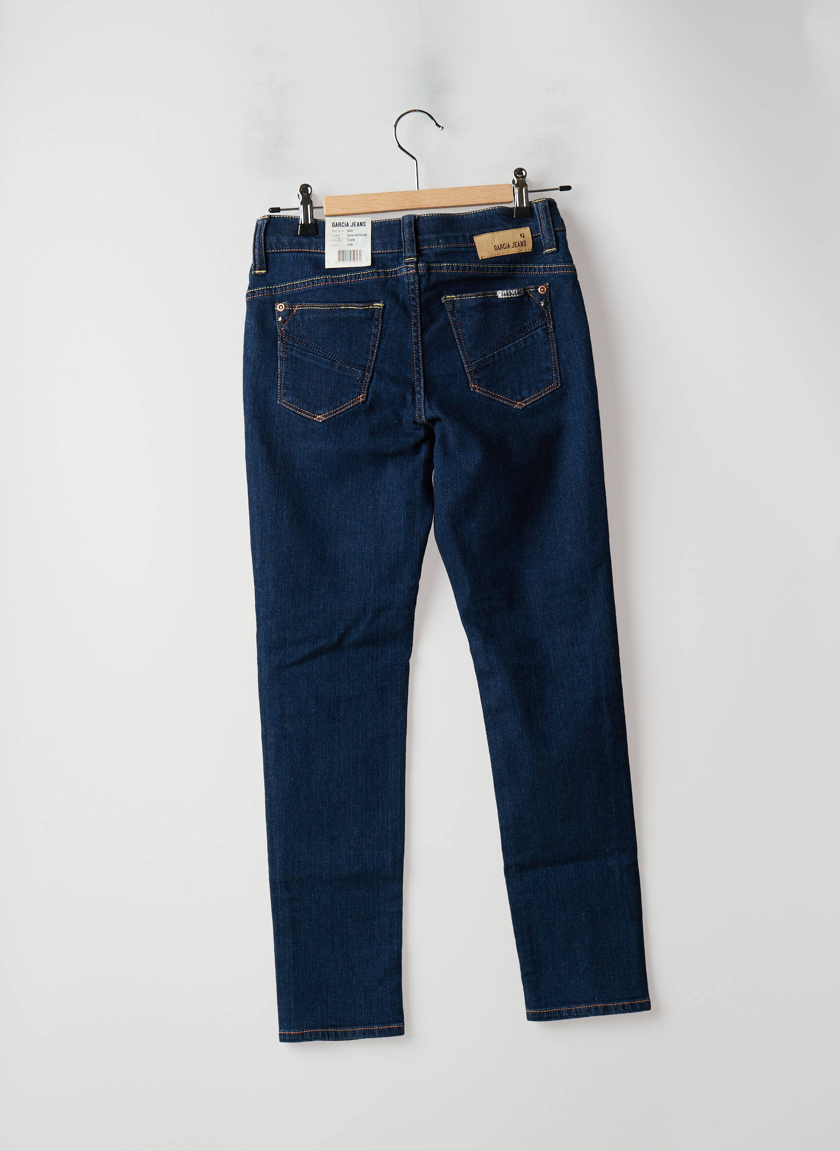 127344 Jeans Coupe Slim Fille couleur bleu