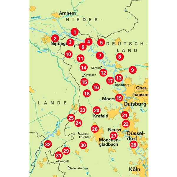 DIE 25 SCHÖNSTEN E-BIKE TOUREN AM NIEDERRHEIN - Radwanderführer