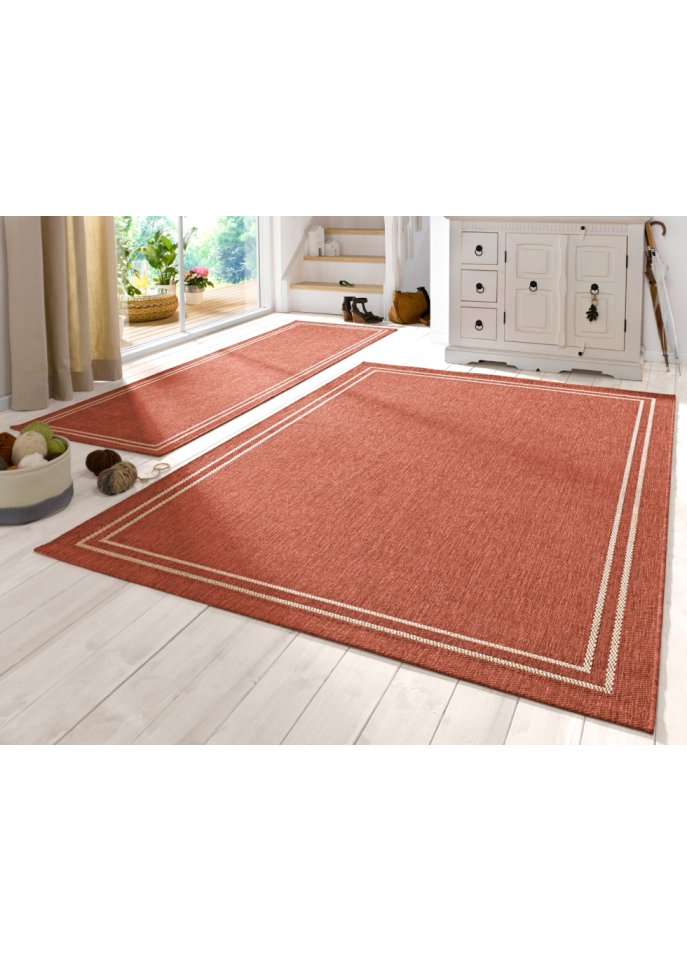 In- und Outdoor Teppich mit Bordüre
