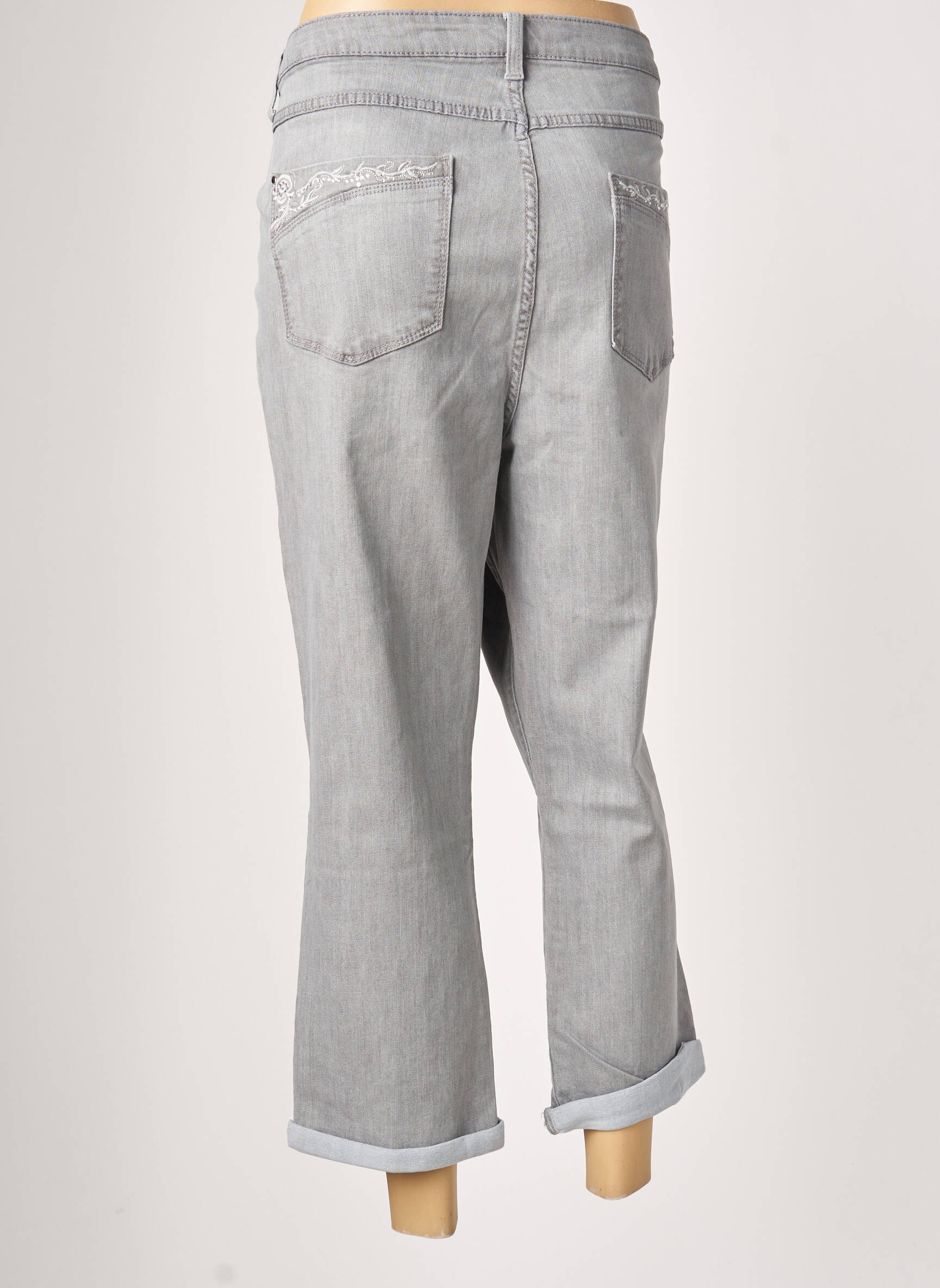 Diane Laury Jeans Coupe Droite Femme couleur gris