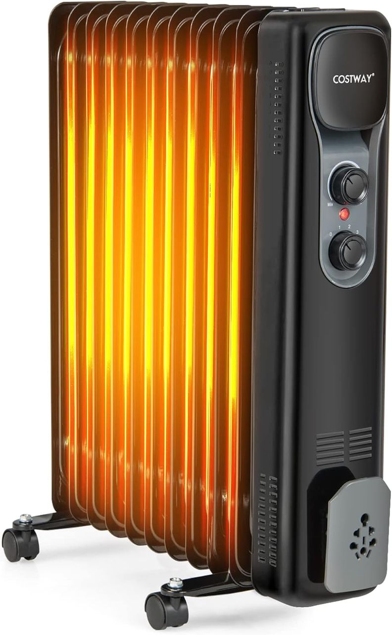 Costway 2500W Ölradiator 11 Rippen Heizkörper 5-35