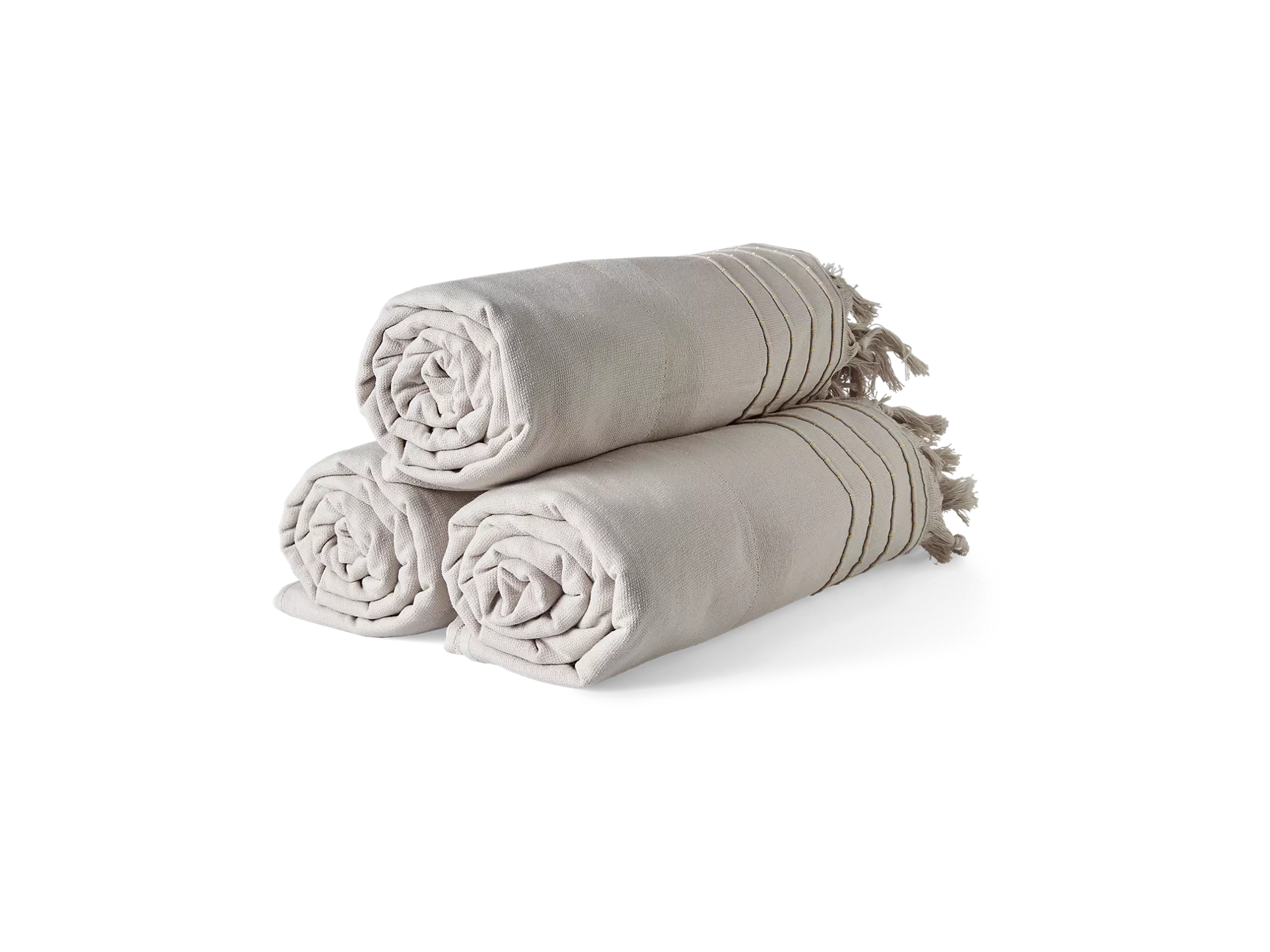 Serviette de hammam, sable, coquillages