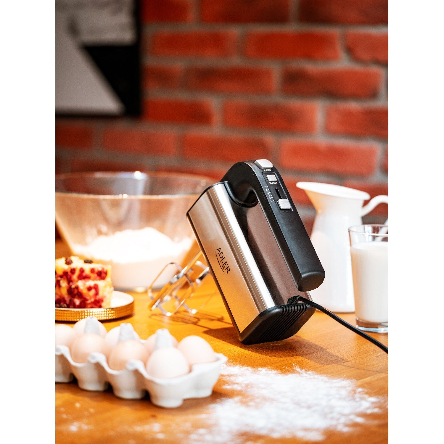 Adler Handmixer AD 4225, 800,00 W, Küchenmixer Stabmixer 800W 5 Geschwindigkeiten
