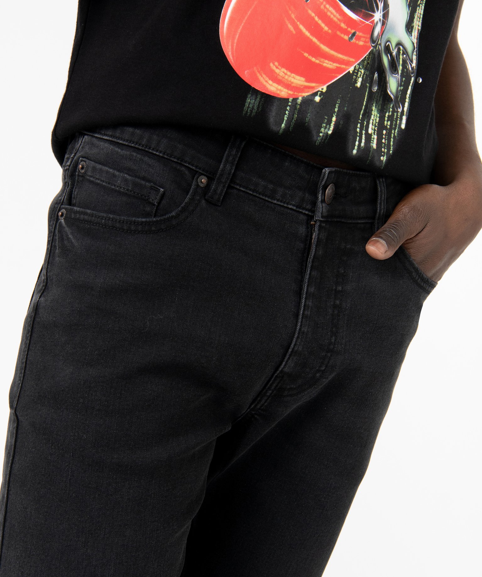 Jean homme écoresponsable coupe slim noir | GEMO