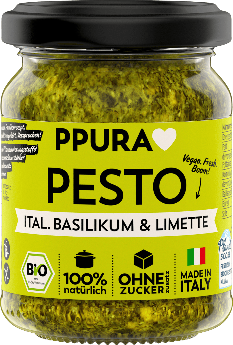 Pesto, ital. Basilikum & Limette, 120 g