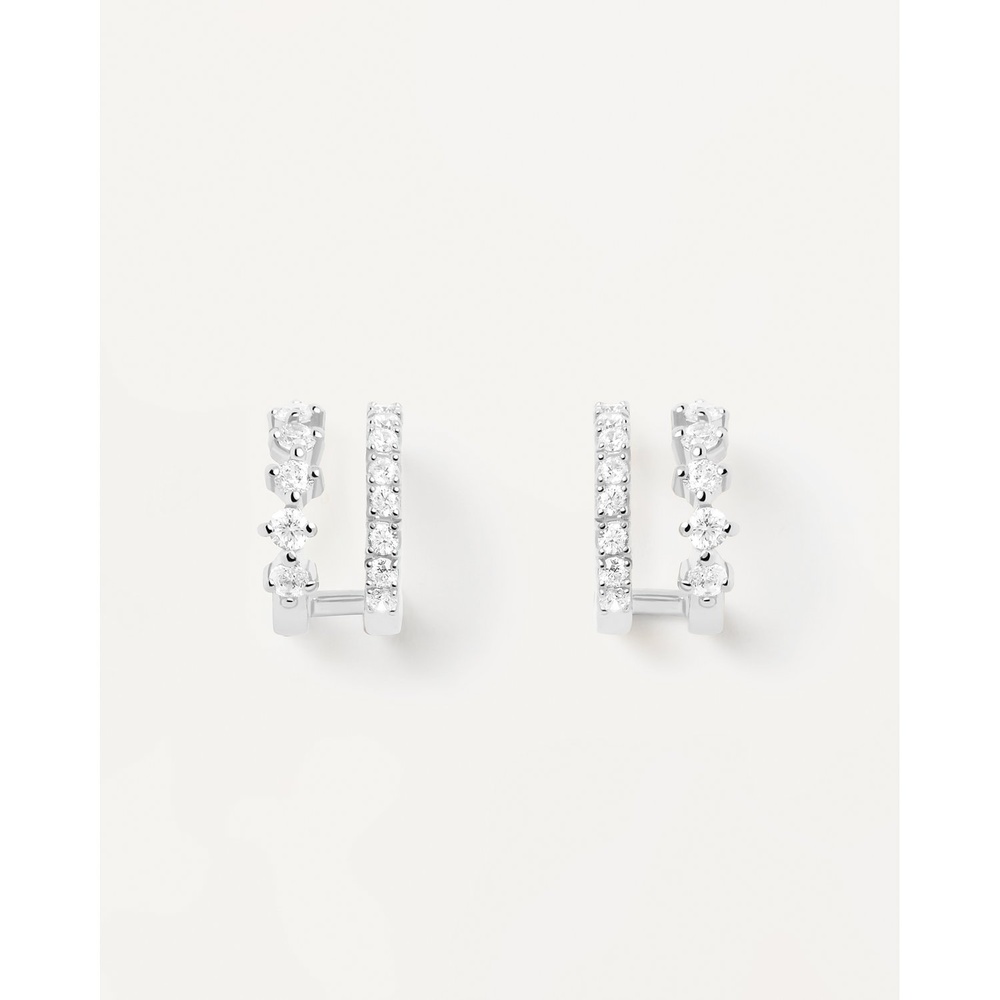 P D Paola Créoles 925 Argent Boucles d'oreilles