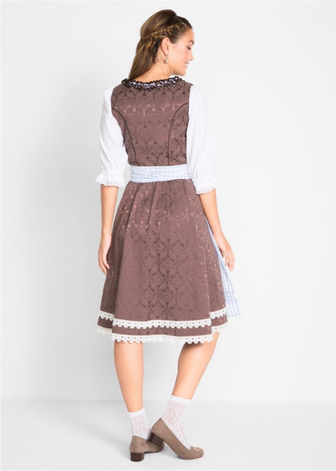 Dirndl mit Schürze, knieumspielend (2-tlg. Set)