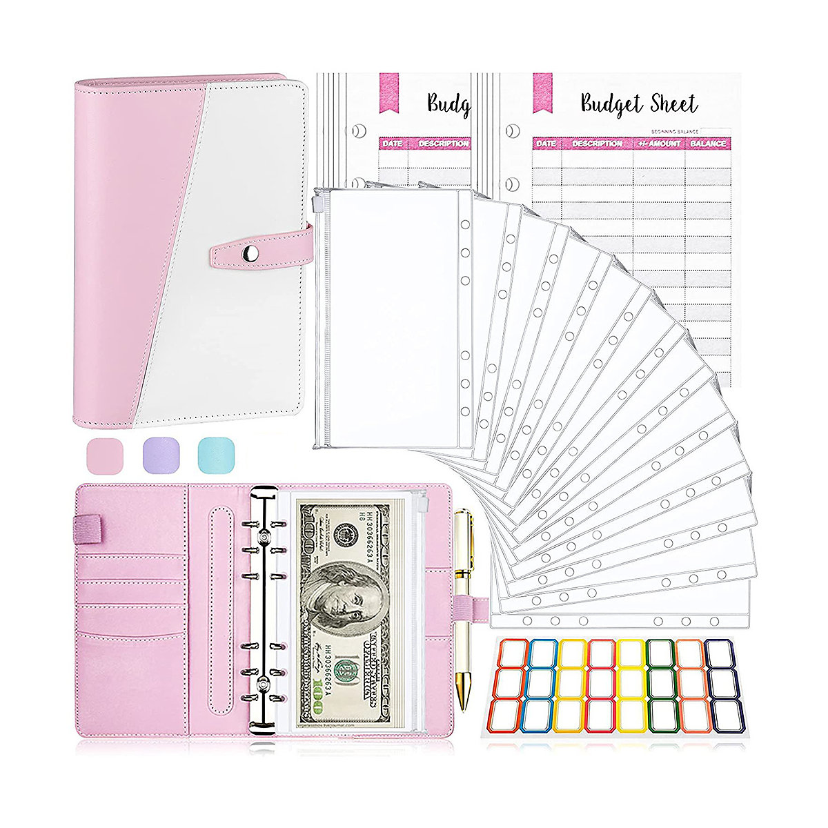 A6 Binder Budget Notizbuch Notizbücher für Kinder