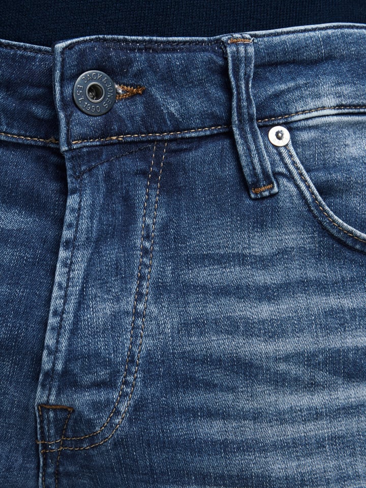 Jack & Jones Slim Fit Jeans Denim Hose JJIGLENN JJICON in Blau günstig kaufen