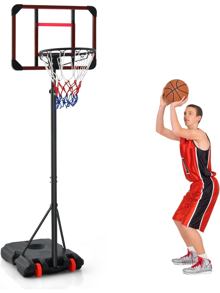 COSTWAY Basketballständer 155-210cm in Schwarz günstig kaufen onesize