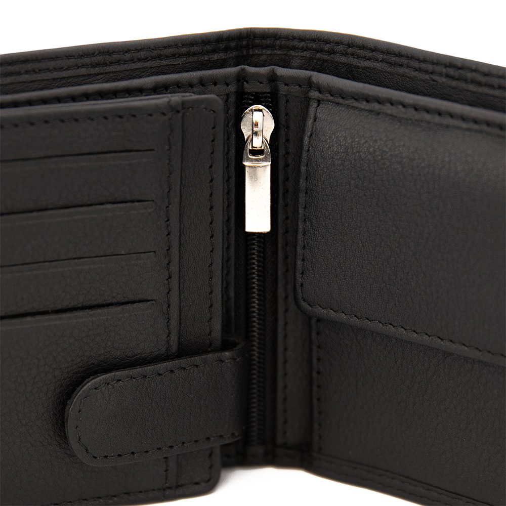 Leder-Geldbörse RFID Logo