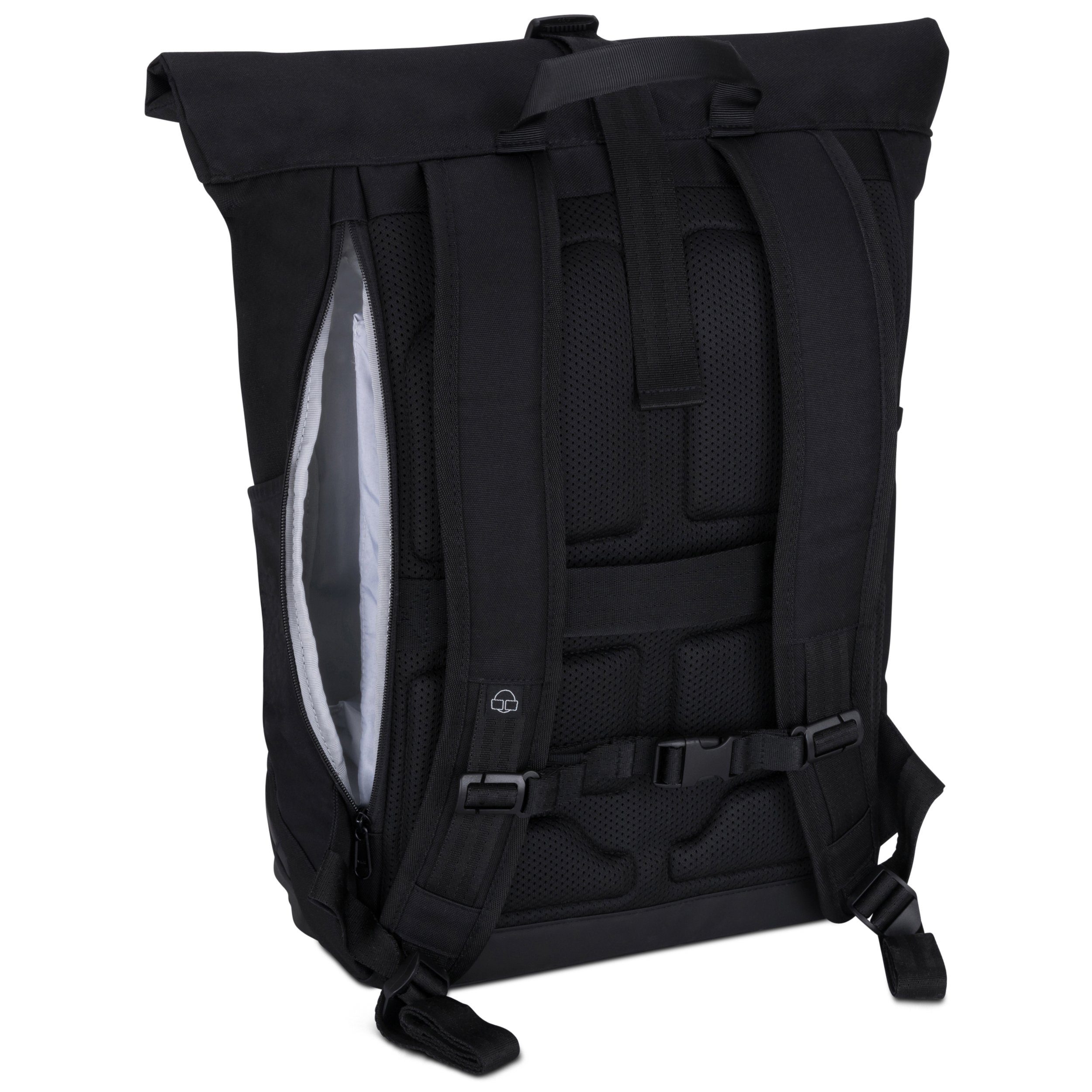 Johnny Urban Cityrucksack Allen Large, Rolltop Damen Herren, Laptop Fach, Wasserabweisend