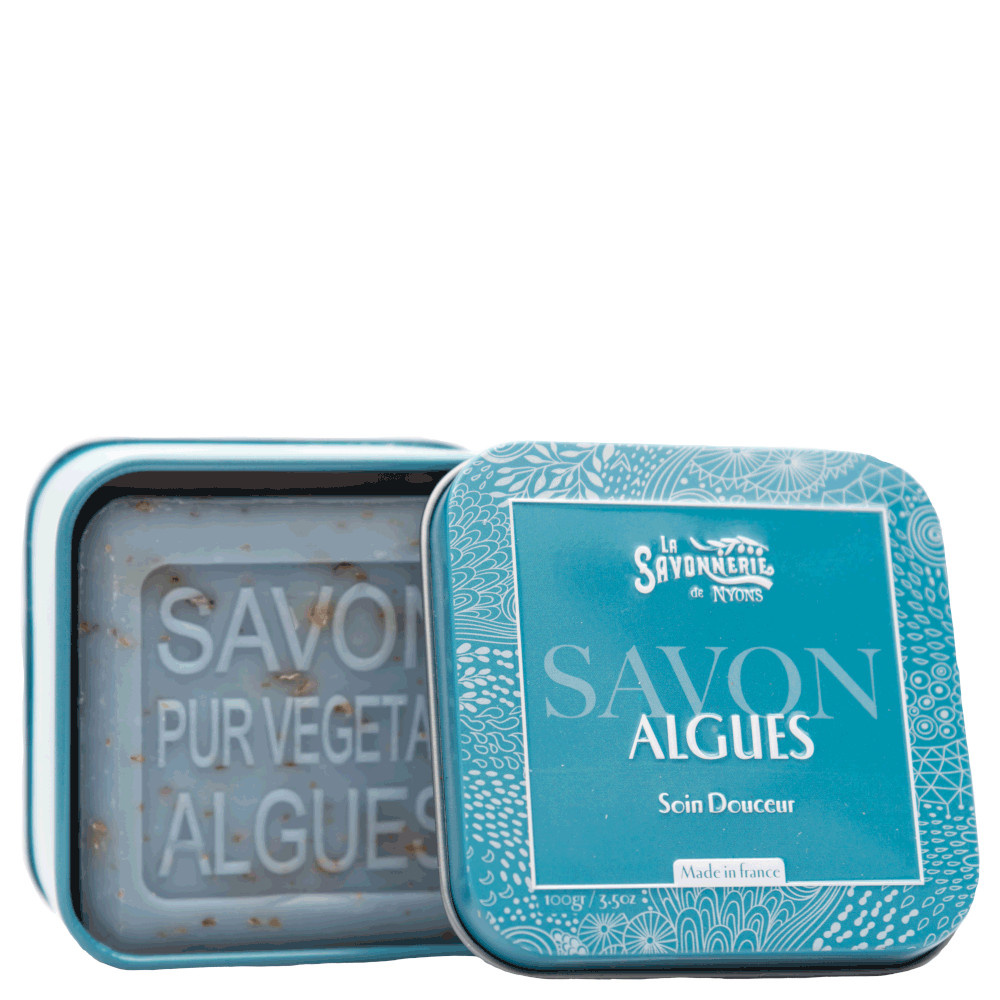 La savonnerie de nyons Savon 100g aux Algues et Boîte Métal Savon