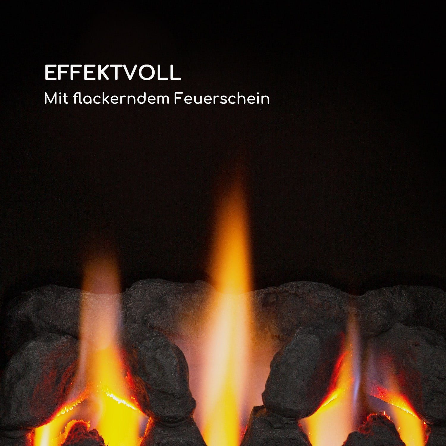 blumfeldt Heizkörper Andora Flame, elektrische Gasheizgerät terrassenheizstrahler Outdoor