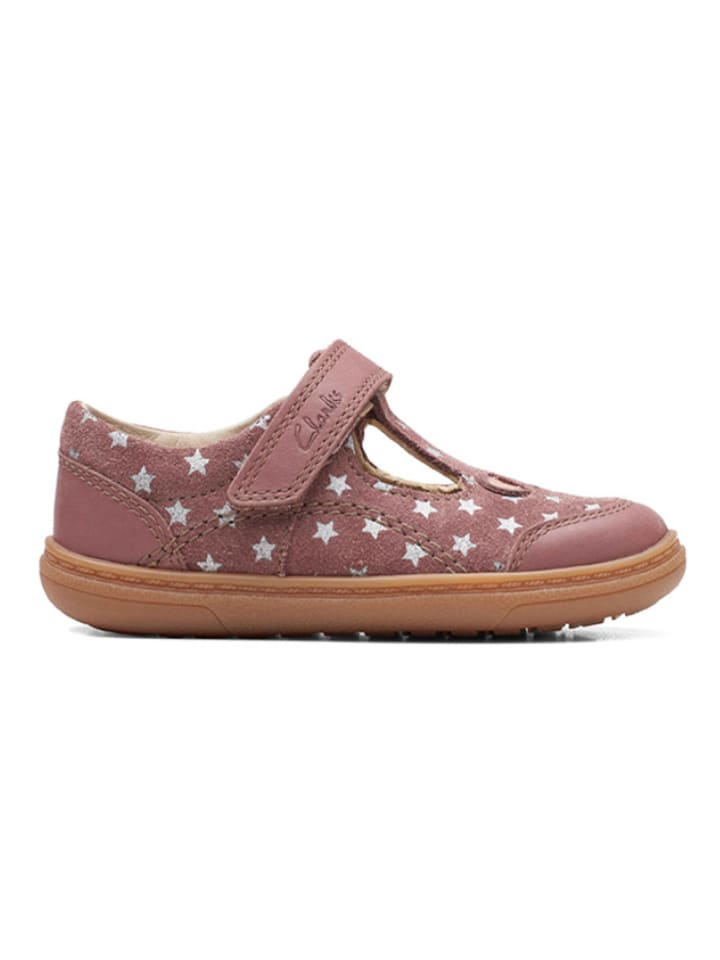 Clarks Leder-Ballerinas in Rosa günstig kaufen