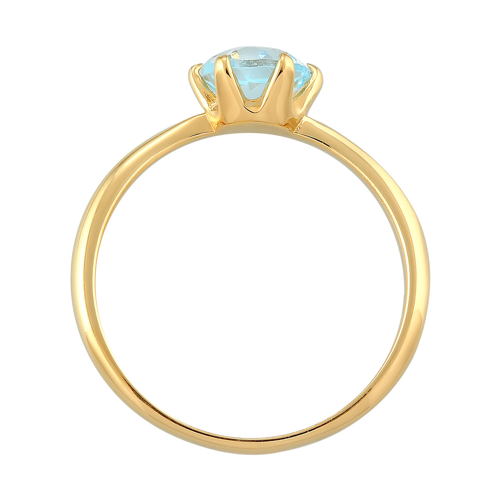 Elli PREMIUM Elli PREMIUM Bague Femmes Solitaire Basic avec topaze en argent sterling 925 plaq Bague
