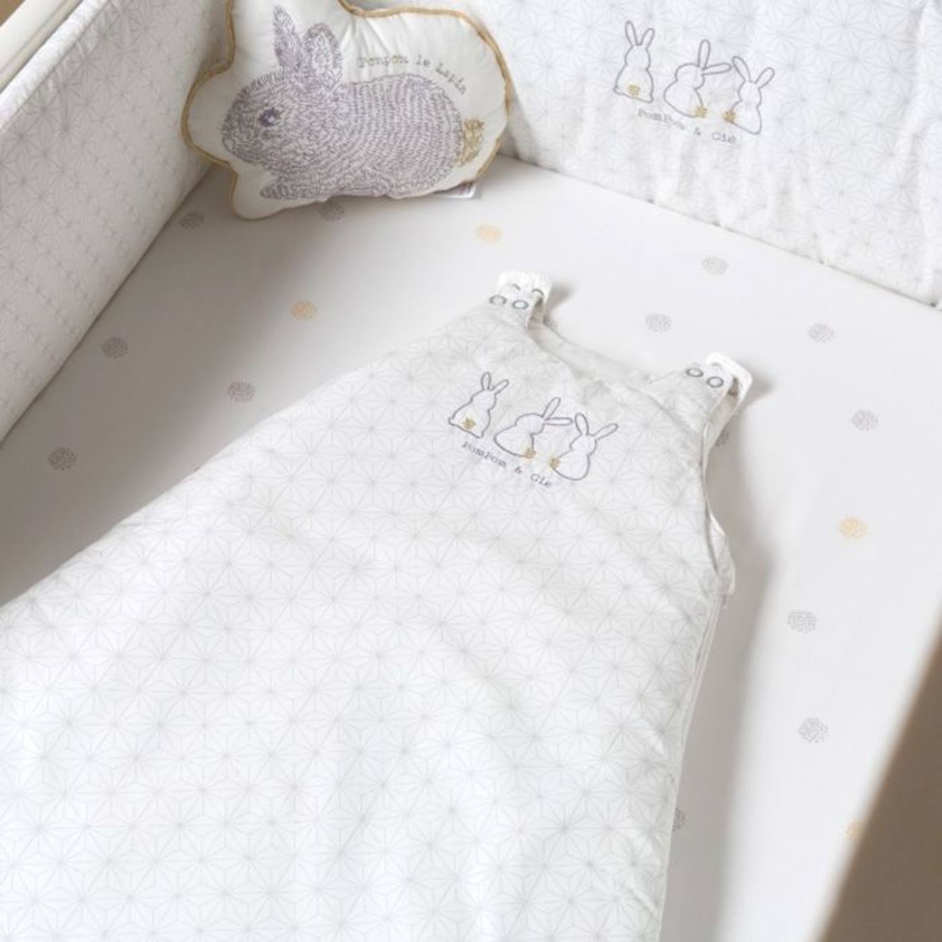 Gigoteuse coton bio* Pompom beige