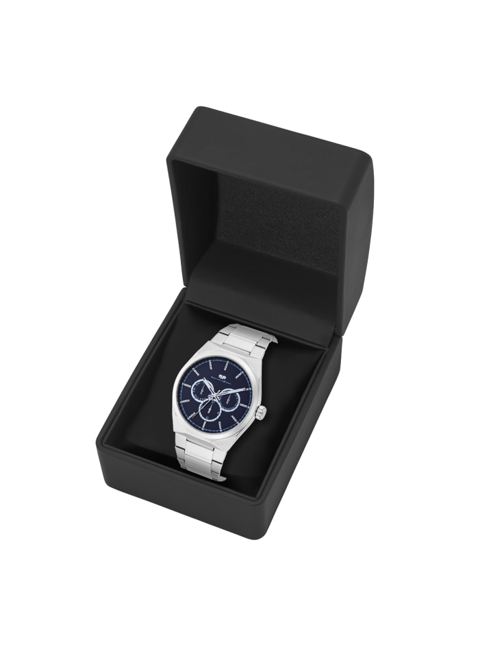 Rhodenwald & Söhne Herren Multifunktionsuhr silber Edelstahl silber in silber günstig kaufen 20 cm