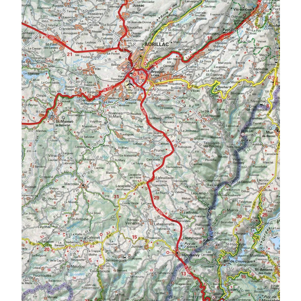 Michelin Localkarte Causses - Cevennen 1 : 150 000 - Straßenkarte