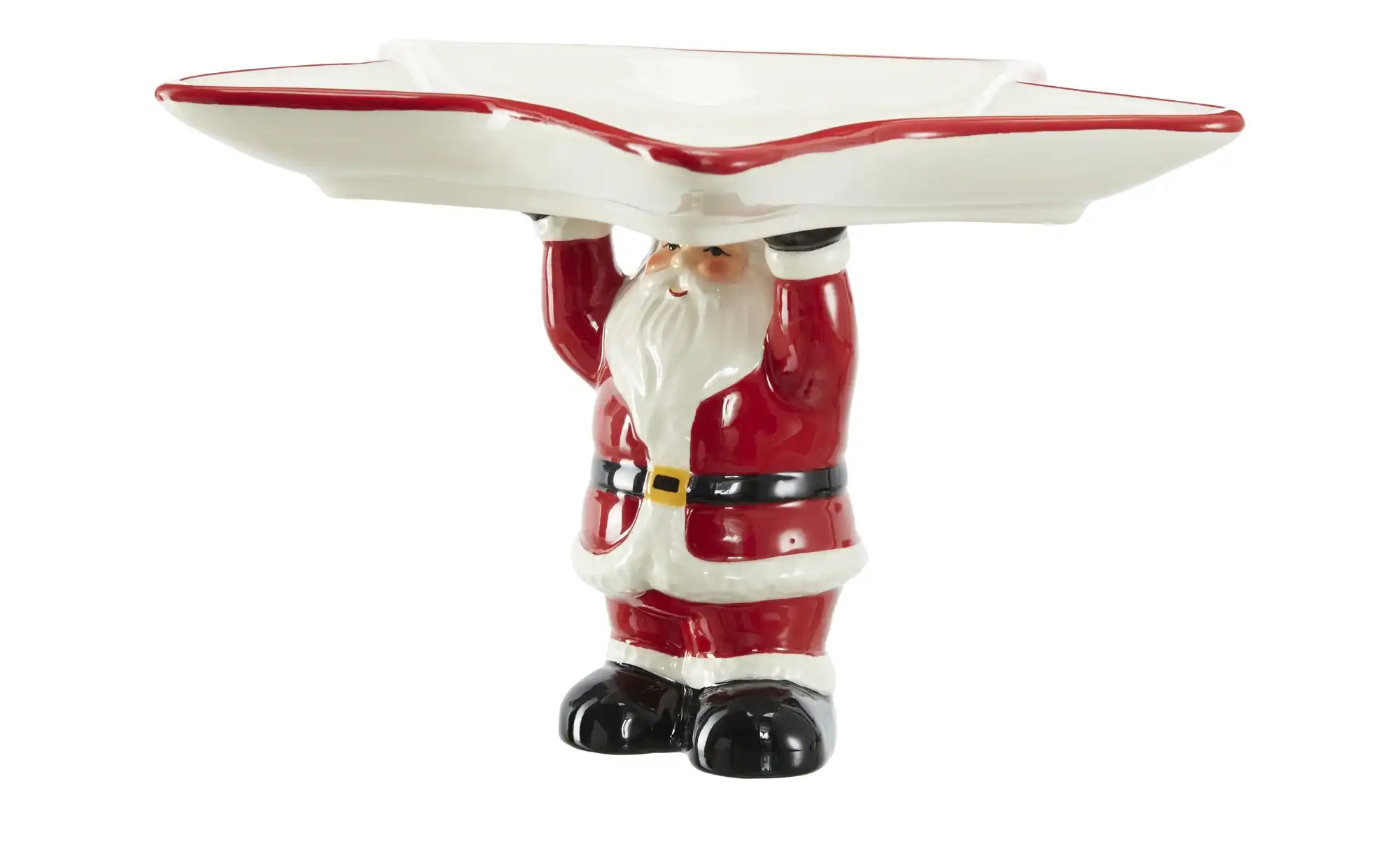 HOME STORY Keksteller Santa Weihnachtsgeschirr