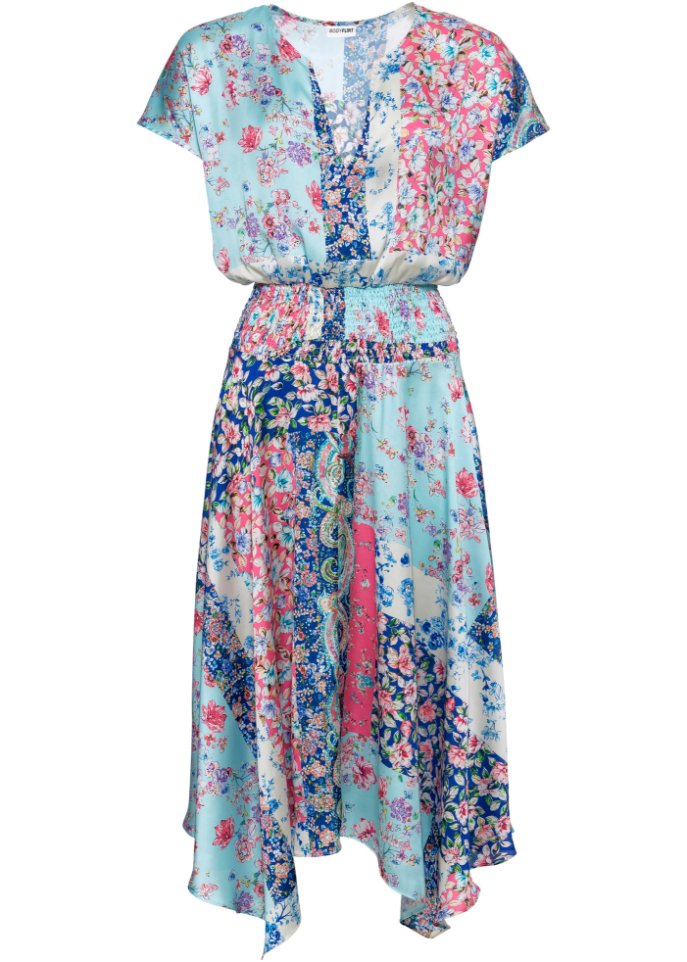 Zipfel-Kleid in Satinqualität