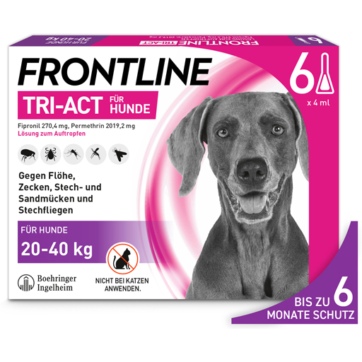FRONTLINE Tri-Act Lsg.z.Auftropfen f.Hunde 20-40kg  6 St  Lösung