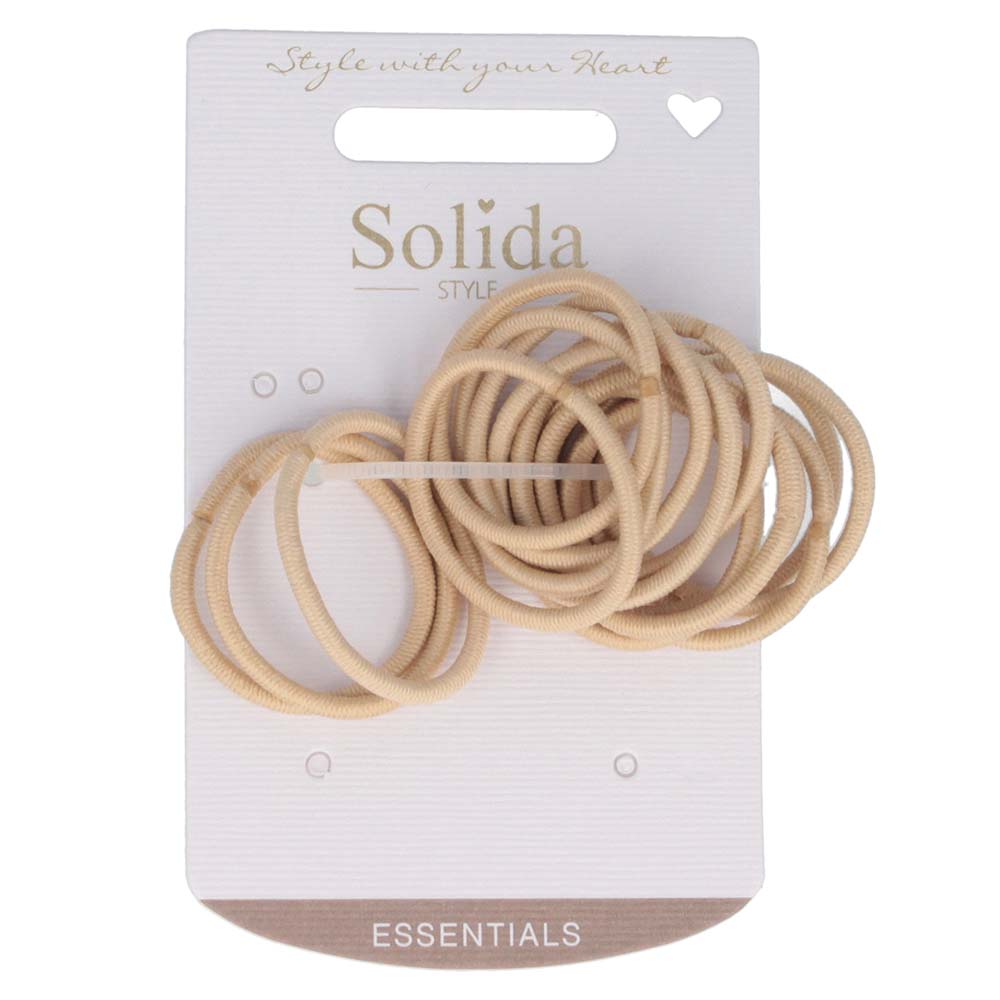 Solida Zopfabbinder klein dünn Beige 15 Stück