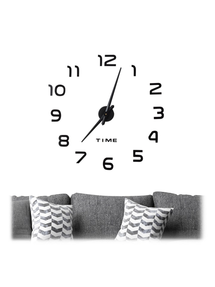 relaxdays Wanduhr DIY in Schwarz günstig kaufen onesize
