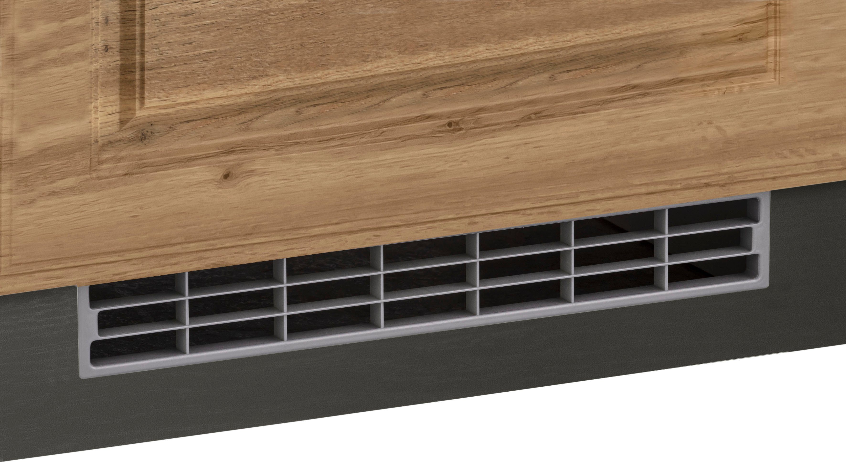 HELD MÖBEL Küchenzeile Stockholm, Breite 280 cm, mit hochwertigen MDF Fronten im Landhaus-Stil