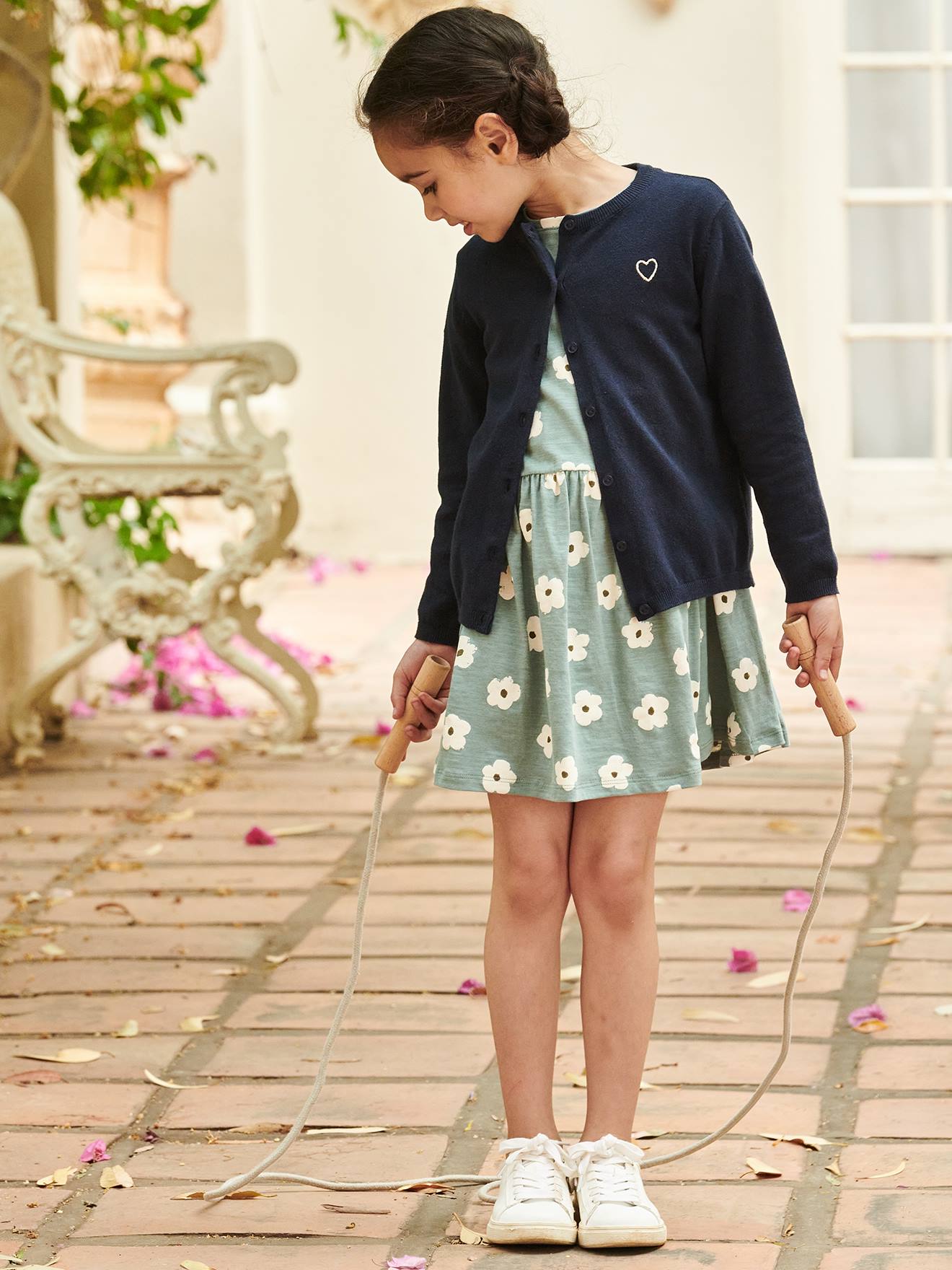 Gilet Basics personnalisable fille bleu glacier