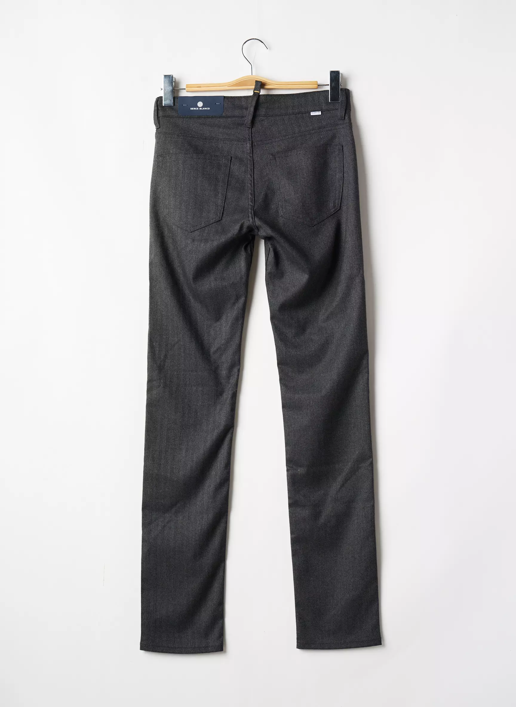 Serge Blanco Pantalons Slim Homme couleur noir