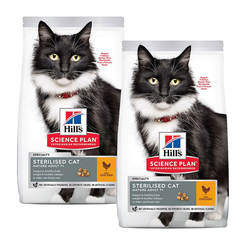 Hill's Trockenfutter Hill's Science Plan Sterilised Mature Adult 7+ mit Huhn 2x10 kg