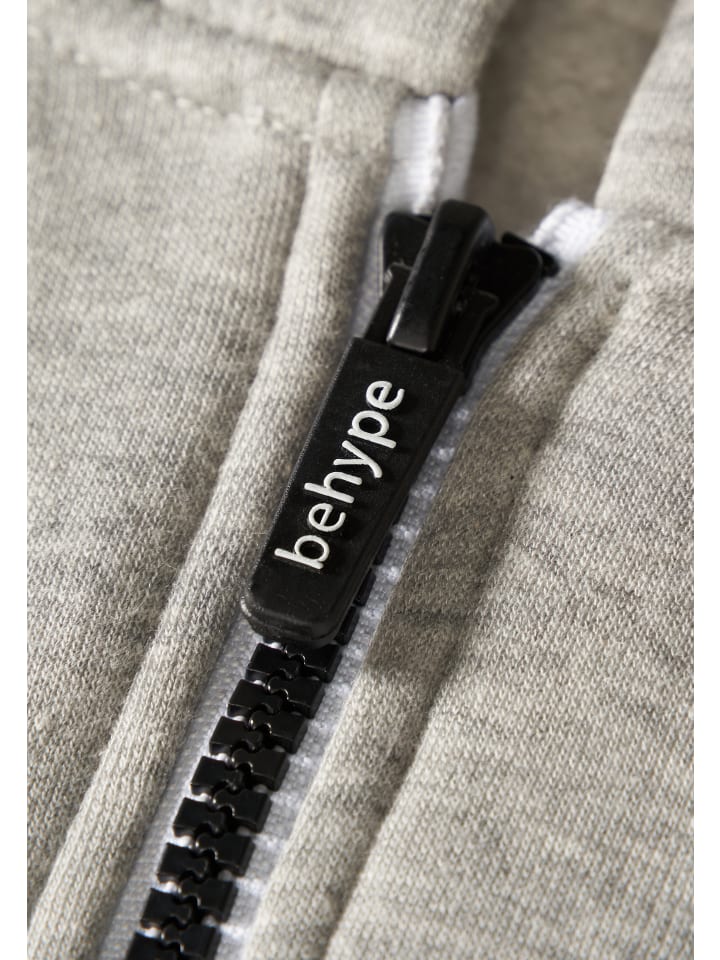 behype Sweatjacke - BHSADAO Hoodie Weicher Kapuzenpullover Sweatshirt in Hellgrau günstig kaufen