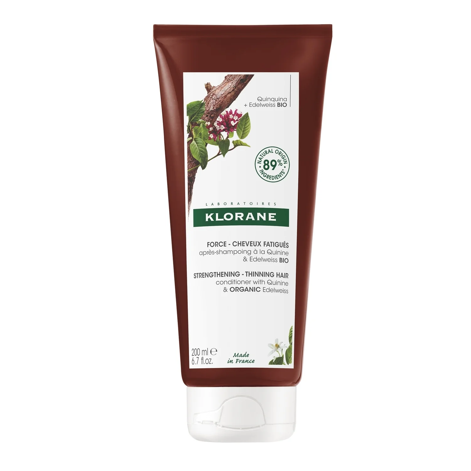 Condicionador com Quinina e Vitamina B, com Quinina e Edelweiss Orgânico - Condicionador Capilar Fortalecedor
