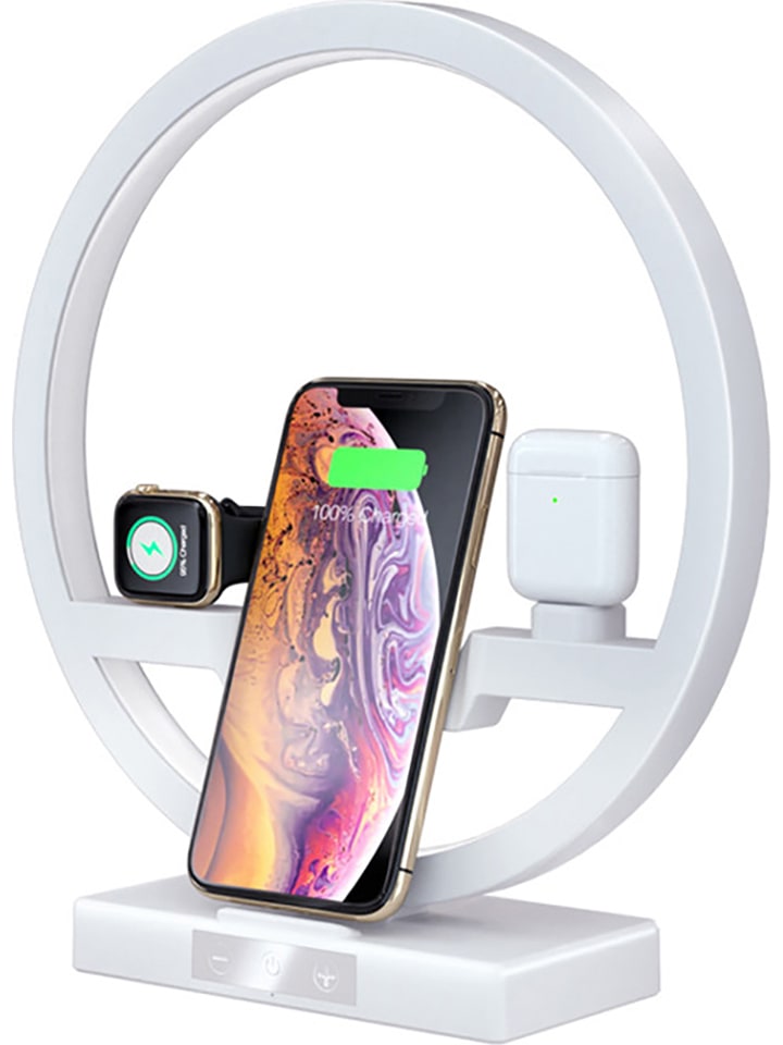 SmartCase LED-Tischleuchte mit Docking-Station in Weiß günstig kaufen onesize