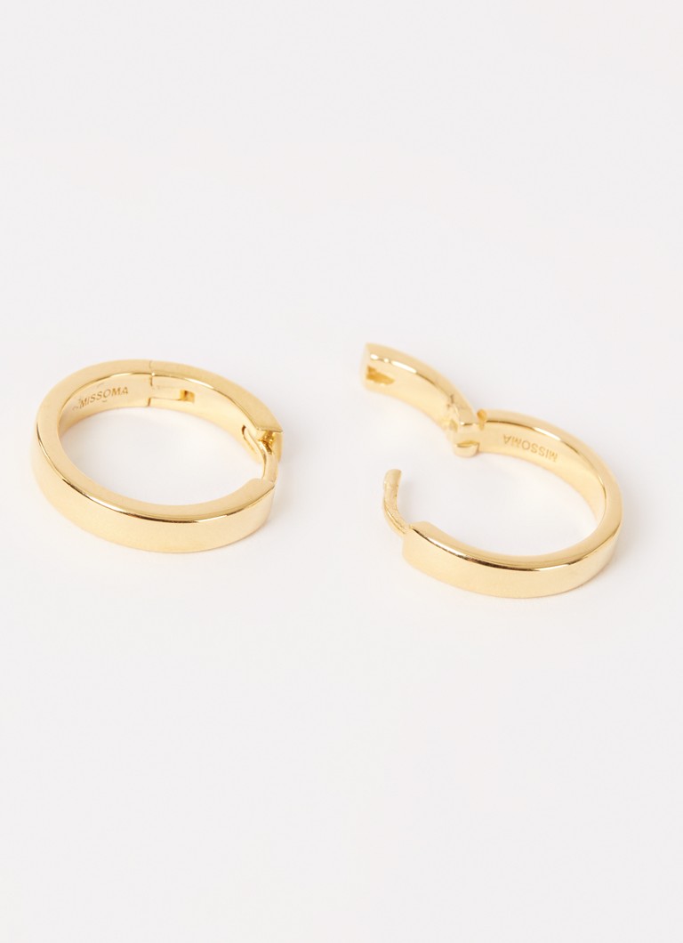 Σκουλαρίκια κρίκοι Missoma Classic Small Flat Gold Plated