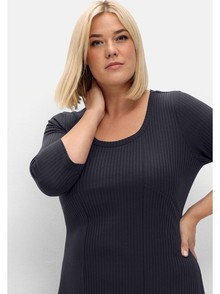 sheego Shirtkleid in tiefblau günstig kaufen 46