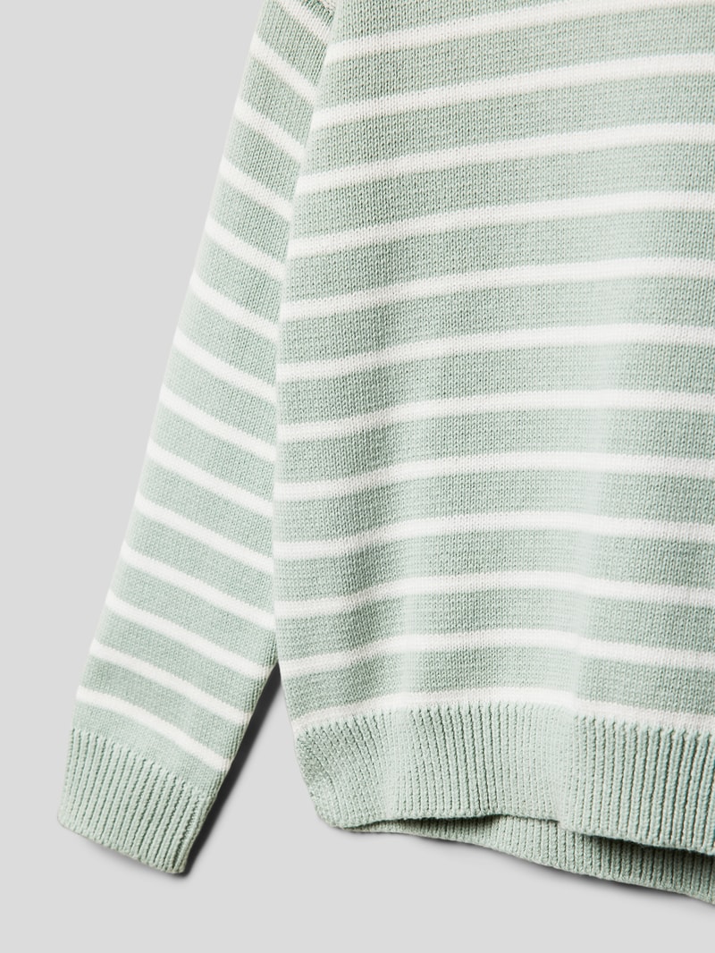 Strickpullover mit Streifenmuster Modell 'bonnie' in mint