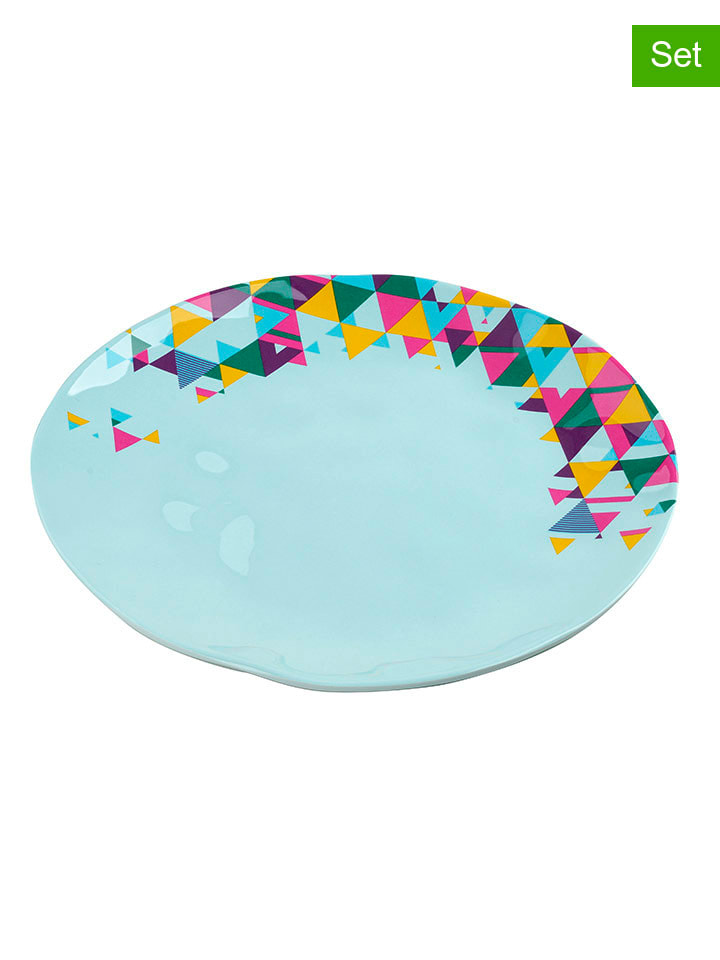 Tasty 2er-Set: Dessertteller in Grau/ Hellblau - Ø 23 cm günstig kaufen onesize