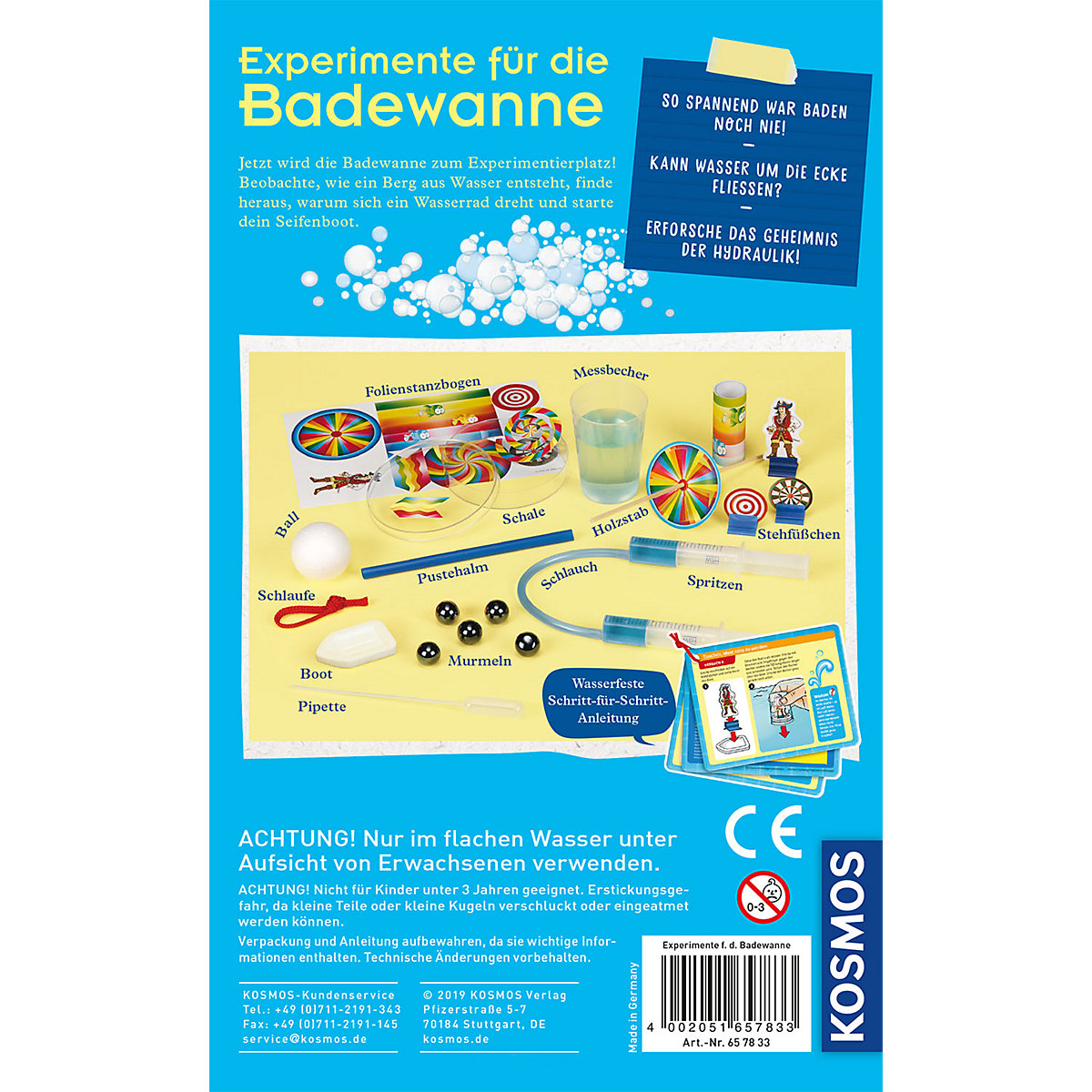 Experimente für die Badewanne